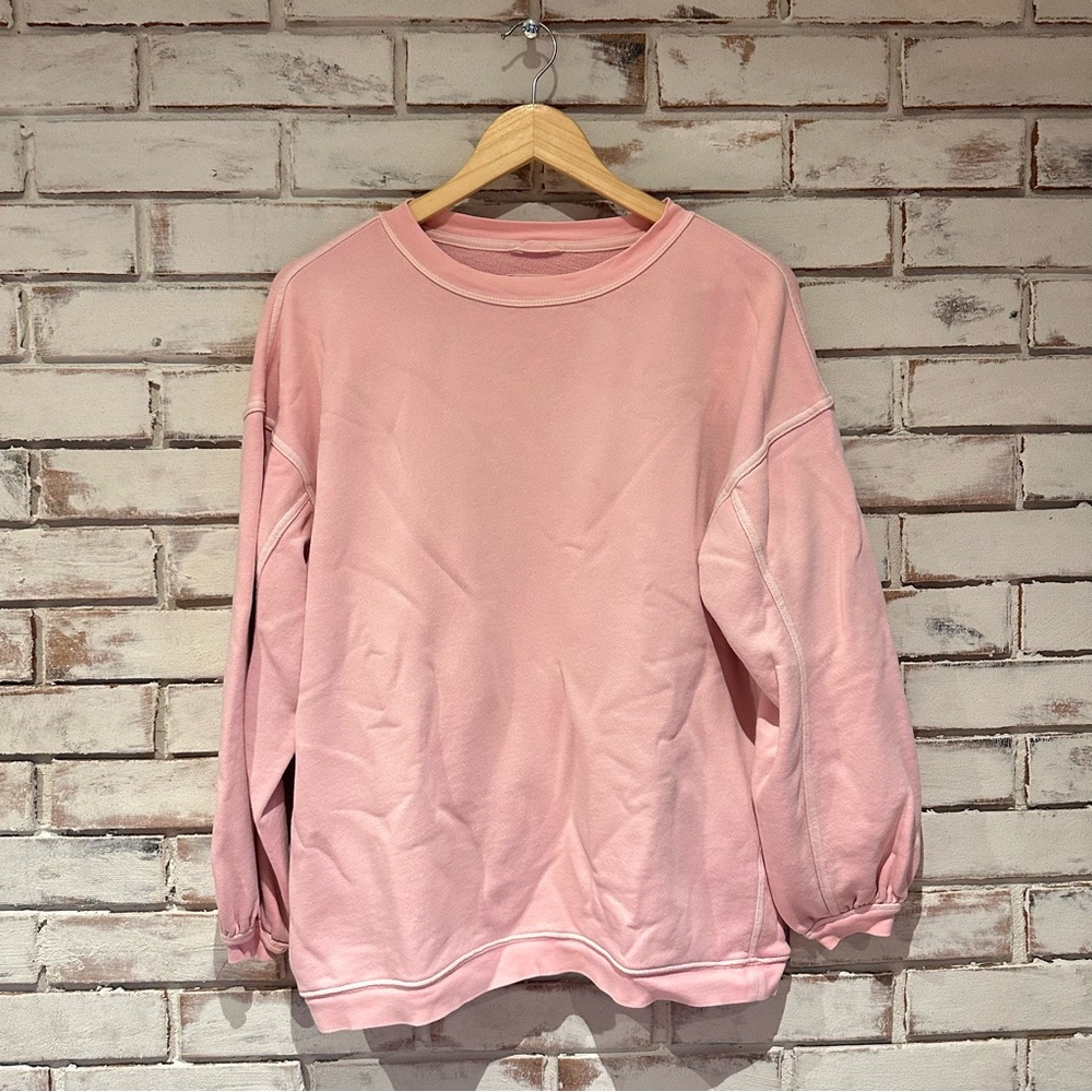 Aerie Oversized Petal Pink Crewneck Sweatshirt
